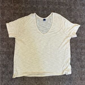 Old Navy luxe Cream V-Neck T-Shirt